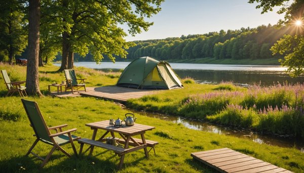 Vacances en location mobil home dans l'Aveyron avec piscine et rivière à disposition